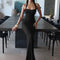 Mozision Elegant Backless Sexy Maxi Dress For Women Fashion Lace-up Sleeveless Bodycon Club Party Evening Long Dress New