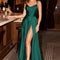 MisShow Sage Green Cowl Neck Summer Beach Women Dress Sexy Spaghetti Straps Leg Slit Satin Maxi Dresses for Female Casual Party